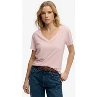 Superdry T-Shirt STUDIOS SLUB EMB VEE TEE Baumwollmischung, relaxed fit