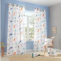 OTTO home Gardine OCEAN (1 St), Ösen, halbtransparent, Kindergardine einseitig mit Meerestieren bedruckt, Tiere