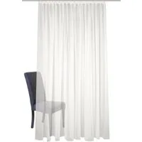 HOME WOHNIDEEN Vorhang Fertigstore SABLIO uni, Faltenband, weiß oder wollweiß, versch. Größen (1 St), transparent, Polyester