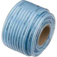 Transparent-Schlauch mit Gewebe 8 x 3mm transparent, 50 Meter
