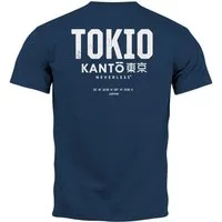 Neverless Print-Shirt Herren T-Shirt Backprint Tokyo Japan Japanische Schriftzeichen Grafik mit Print