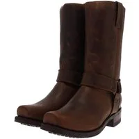 Sendra Boots BLUES 9809 Braun Bikerboots Rahmengenäht Unisex Bikerstiefel, Thinsulate Insulation