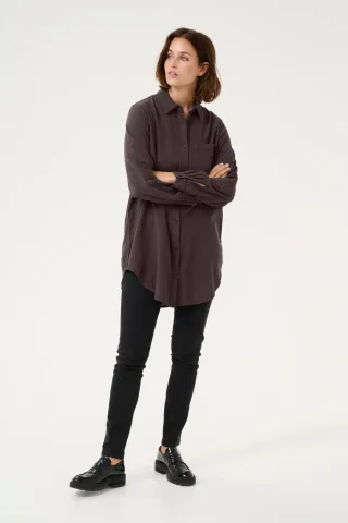 Langarm - Hemd Loose fit Black Oyster