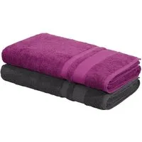 OTTO home Saunatuch Vanessa, 2 Saunatücher, 80x200cm, in Standard- und Premium-Qualität, Walkfrottee (Set, 2-St), Handtücher mit Bordüre, 100% Baumwolle, einfarbig, weich