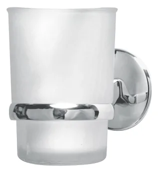 Fackelmann VISION Glas mit Halter 7x9,5x11,5 cm, 86763 86763
