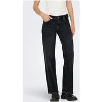 ONLY Straight-Jeans ONLJUDY-O LW WIDE LEG DNM TAI850 NOOS in dunkler Waschung, gerade Form, niedrige Leibhöhe