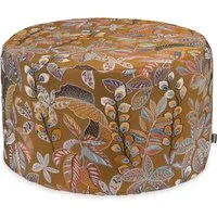 H.O.C.K. Sitzhocker H.O.C.K. Tristan Hocker rund Pouf ø60x40cm gold floral, Hocker, Barhocker & Sitzhocker, Pouf, Badhocker, Wohnzimmer Hocker