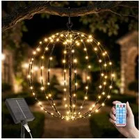 Salcar LED Kugelleuchte Solar LED Garten Weihnachtsdeko Außen Kugel Lichter 120 LEDs 30cm, Solar, LED fest integriert, Solarleuchte Weihnachtsbeleuchtung mit Timer, Speicherfunktion, 8 Modi