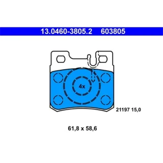 ATE Bremsbel?ge hinten Mercedes 124 SL C- E-Klasse SLK CLK 4,2