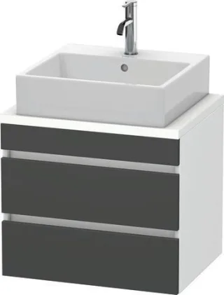 Duravit DuraStyle Konsolenwaschtischunterbau wandhängend Graphit & Weiß Matt 600x478x512 mm - DS5305 DS530504918