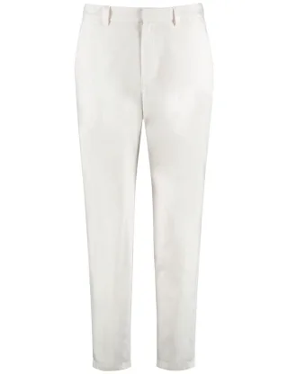 TAIFUN - 7/8 Chino aus Baumwoll-Stretch beige/weiß - Gr. - 34