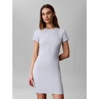 Calvin Klein Jeans Minikleid MONOLOGO BABY RIB MINI DRESS Figurbetonte Passform mit Rundhalsausschnitt