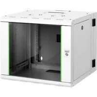 483-mm-Wandschrank, 9 HE, IT-Schrank hellgrau, 9 Höheneinheiten