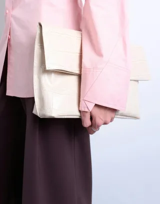 TOPSHOP - TSDEMI LS OVERSIZED SHIRT WVN Hot Pink - Gr. - 36