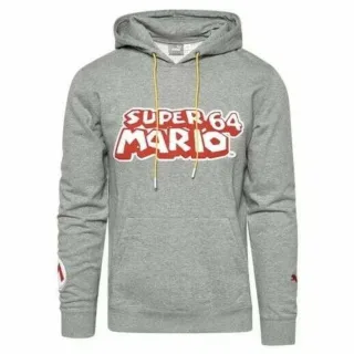 Puma x Super Mario Nintendo Langarm Pullover Grey Herren Hoodie 589098 01