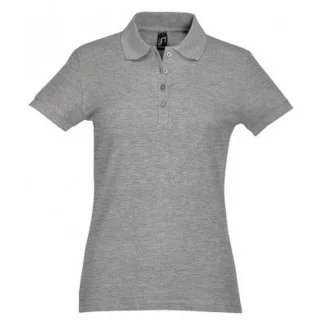 SOLS Womens/Ladies Passion Pique Short Sleeve Polo Shirt (Grau meliert)