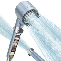 LuxusKollektion Handbrause Hochdruck-Duschkopf mit Filter, wassersparend, 4 Sprühmodi, 1,5m