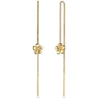 Elli Paar Ohrhänger Ohrhänger Ear Chain Frangipani 925 Sterling Silber