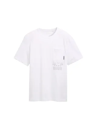 Tom Tailor - T-Shirt mit Brusttasche white - Gr. - XXL