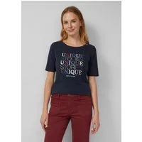 s.Oliver Kurzarmshirt T-Shirt Jersey-Shirt im Slim Fit mit Frontprint