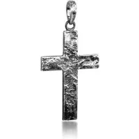 Kuzzoi Kettenanhänger Herren Kreuz Matt Gehämmert 925 Silber
