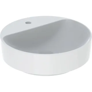 Geberit VariForm Aufsatzwaschtisch, rund mit Hahnloch, d: 45cm, ohne Überlauf, KeraTect, 500770002 500770002