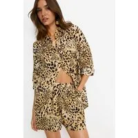 LSCN by LASCANA Langarmbluse (Set, 2-tlg., mit Shorts) mit Animalprint