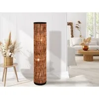 meineWunschleuchte Stehlampe, ohne Leuchtmittel, kleine Boho Licht-Säule mit Lampen-schirm für Zimmer-ecke H: 120cm