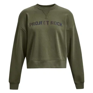 Under Armour - "Project Rock" Sweatshirt für Damen, Rückseitiger Aufdruck (Grün)