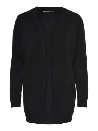 ONLY - ONLLESLY L/S OPEN CARDIGAN KNT NOOS Black - Gr. - L