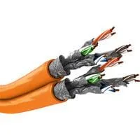 Duplex-Netzwerkkabel Cat.7a S/FTP (PiMF) Dca orange, 50 Meter, doppelt geschirmt
