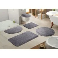 Kleine Wolke Badematte Mellow, Badvorleger, Badezimmer Teppich, Höhe 40 mm, rutschhemmend beschichtet, schnell trocknend, fußbodenheizungsgeeignet, Polyester, halbrund, Badteppich, Uni-Farben, weich, rechteckig & rund erhältlich
