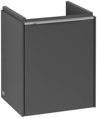 Villeroy & Boch Subway 3.0 Waschbeckenunterschrank, 1 Tür, 351 x 432 x 293 mm, Graphite / Graphite C58300VR