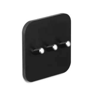 Giese Hakenleiste 10044-02 schwarz, für Waschtische, 3 Haken