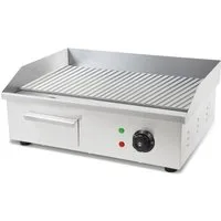 vertes Elektrogrill Grillplatte Bratplatte Plancha Grill Elektrisch 3000W, 3000 W