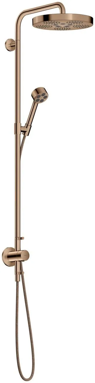 Hansgrohe Showerpipe Unterputz AXOR One mit Thermostat, Kopfbrause 280 1jet polished red gold, 4879 48796300