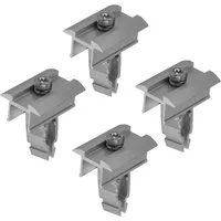 avoltik Solarmodul-Halterung Endklemme Mittelklemme silber o. schwarz 2x o. 4x PV Halterungen, (Endklemme Mittelklemme silber o. schwarz 2x o. 4x PV Halterungen, 4-tlg., Endklemme Mittelklemme silber o. schwarz 2x o. 4x PV Halterungen, Material: Alum