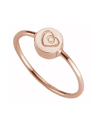 cai Ring 925/- Sterling Silber rotvergoldet Herz