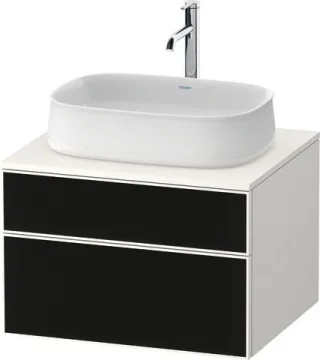 Duravit Zencha Konsolenwaschtischunterbau wandhängend Schwarz Linienstruktur & Weiß n/a & Supermatt  ZE4820063840000
