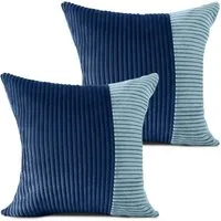 Amilian Dekokissen 2er Set - Kissen mit Füllung & Bezug - Zierkissen Set 2 Stück, Kuschelkissen, Kopfkissen 40x40 cm mit abnehmbarem Kissenbezug
