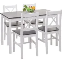 MCW Sitzgruppe MCW-F77-S, (5-tlg), Landhausstil, Stabile Konstruktion