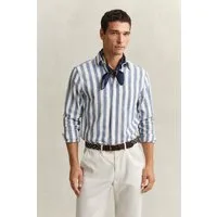 Gant Langarmhemd REGULAR COTTON LINEN STRIPE Button-down-Kragen