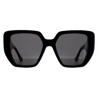 Gucci Square Damen Schwarz Grau Sonnenbrille