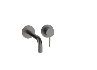 Herzbach MODUL7 Waschtisch-Wandbatterie Farbset 240mm Black Steel, 70.702402.1.40 70.702402.1.40