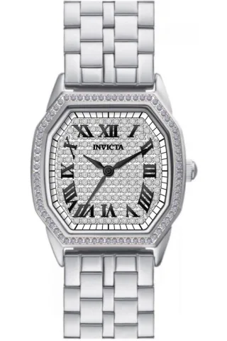 Invicta Wildflower 50078 Damenuhr - Quarzwerk - Edelstahl mit silbernem Zifferblatt - 27 mm