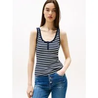 Tommy Jeans T-Shirt TJW SLIM HENLEY WAFFLE TANK
