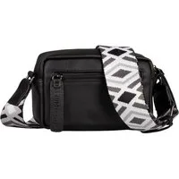 TOM TAILOR Denim Handtasche Mena, weiches Material und betont durch farbenfrohe Statement-Webgurte