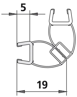 Kermi 1235 1x Magnetleiste, Länge: 2000 mm, 6025698 6025698