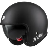 FC-Moto Motorradhelm G-295 Jethelm, herausnehmbares Innenfutter,integriertes Sonnenvisier