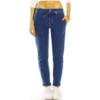 be styled Boyfriend-Jeans Boyfriend Jeans Hose bequeme Tapered Damenhose - Frauen - j21r-2 ausgefranster Bund